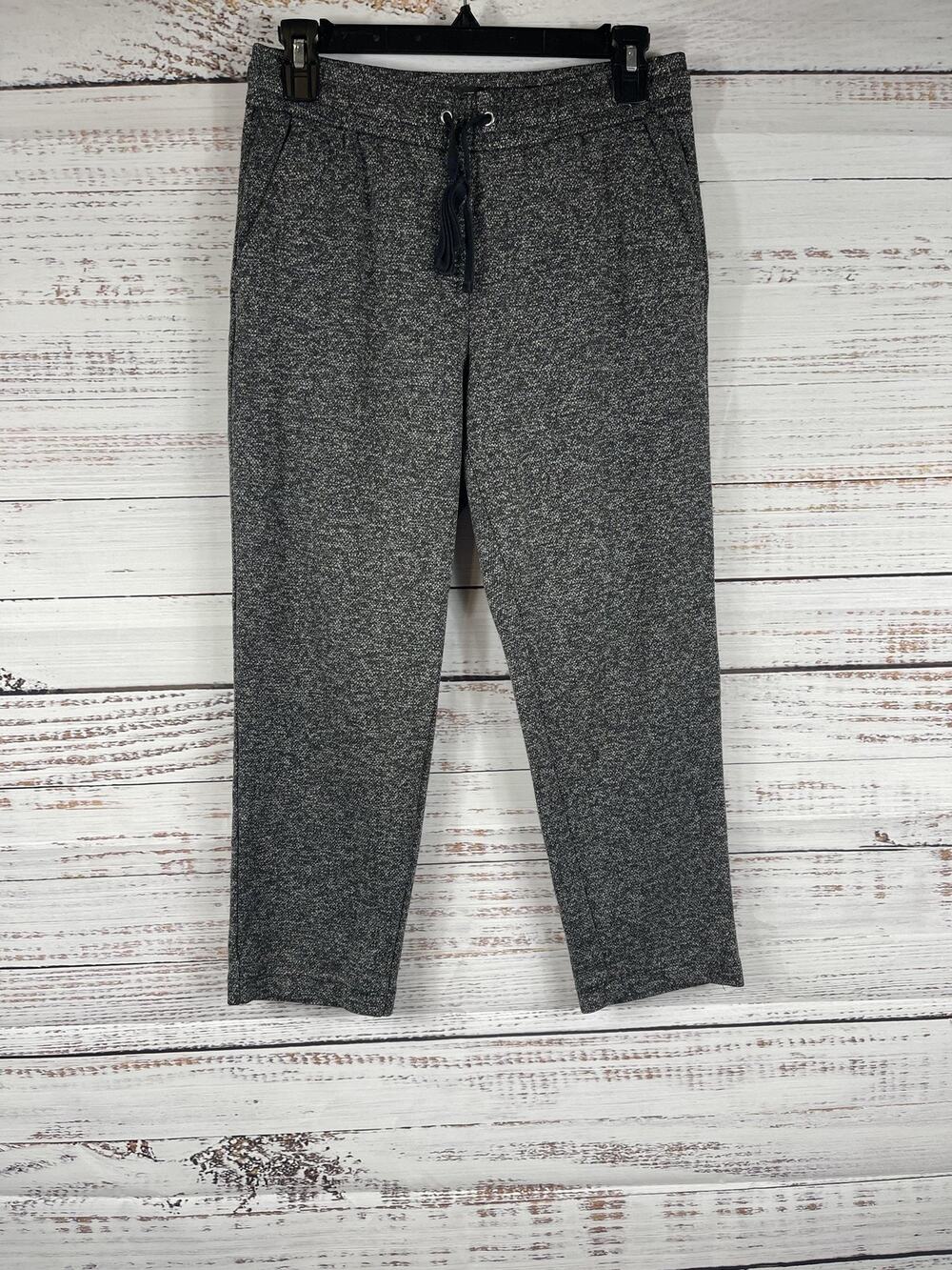 LOFT Pants Women's SZ Small Petite Gray Ponte Jogger Ankle Elastic Waist Stretch